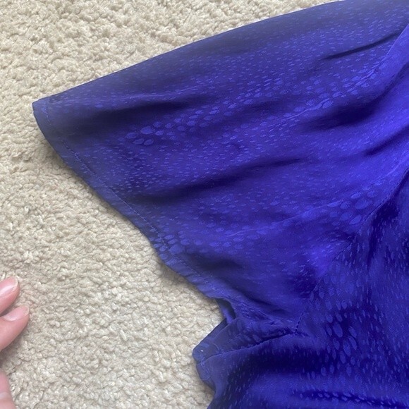 Apt 9 Indigo Snakeskin Blouse - Picture 6 of 8